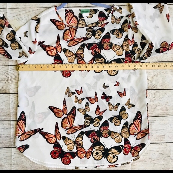 Sara Morgan Butterfly Blouse M - Picture 6 of 7